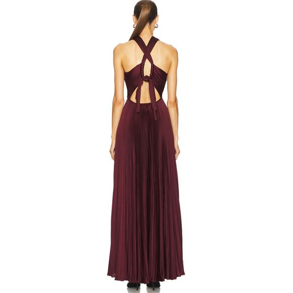 A.L.C. Burgundy Maxi Dress - Picture 3 of 10